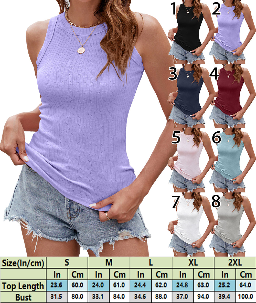 Sleeveless Rib-Knit Tank Top 2932