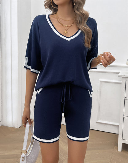 Soft Knit Combo - Easygoing Home Attire 3039 Dark blue