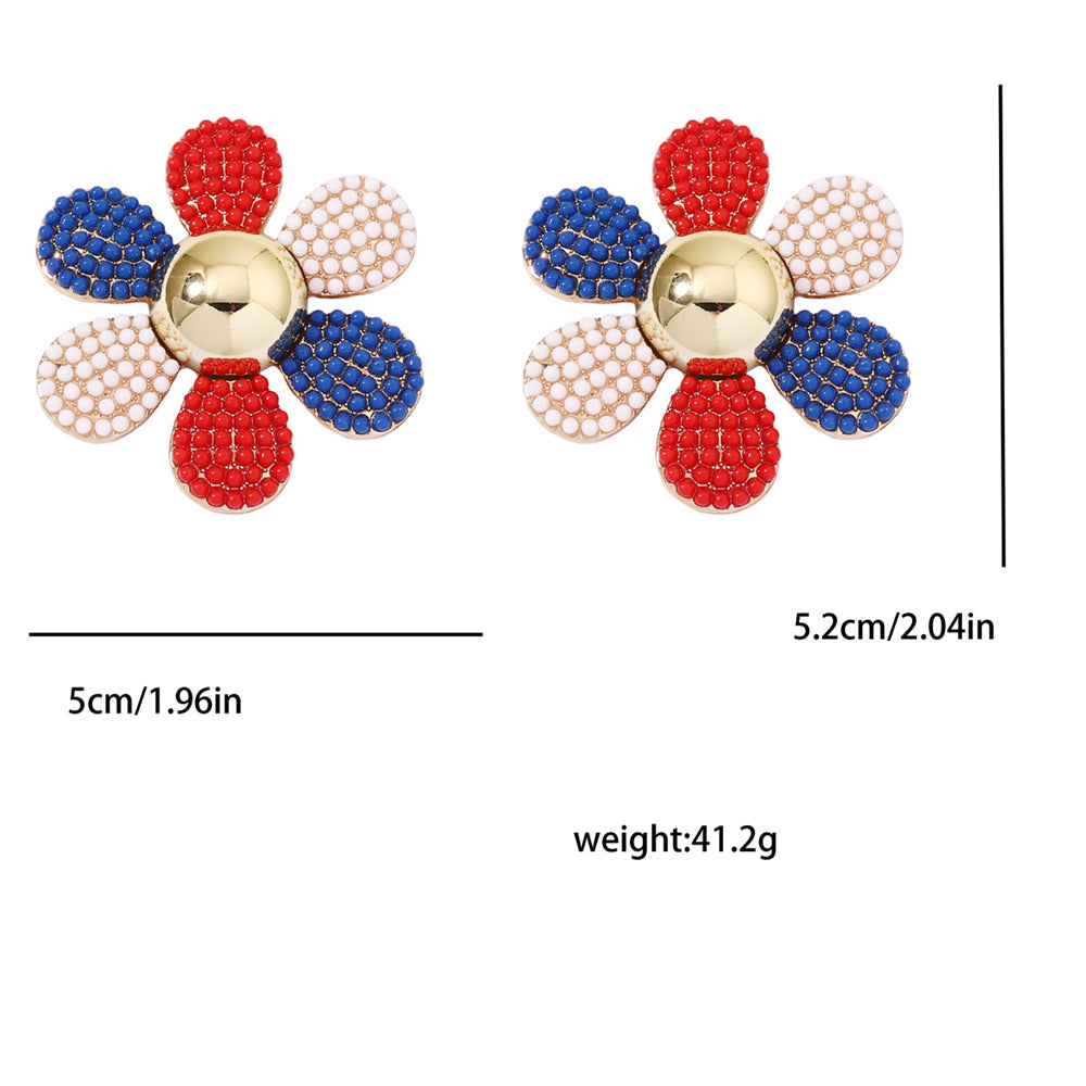 Summer Beach Zircon Flower Creative Earrings 2980