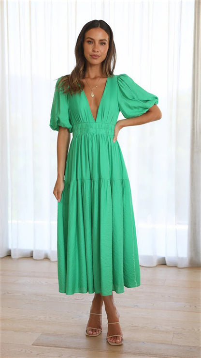 Summer Garden Flutter Dress 2981 Green