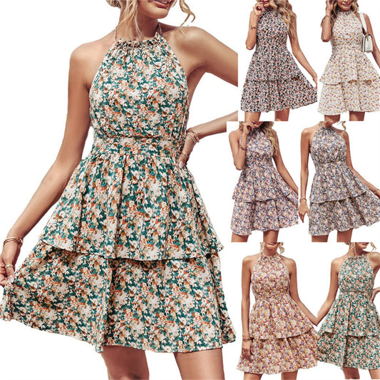 Summer Garden Ruffle Dress - Perfect for Outdoor Gatherings 2999 Mix Color