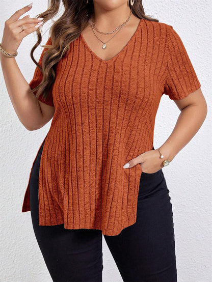 Textured Knitwear Blouse 2908 Brown