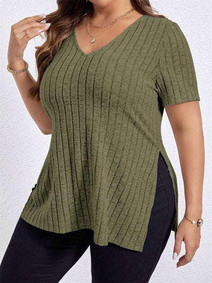 Textured Knitwear Blouse 2908 Military Green