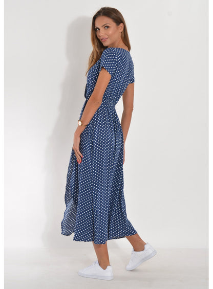 V-Neck summer dresses with sleeves Mid-Length 3046