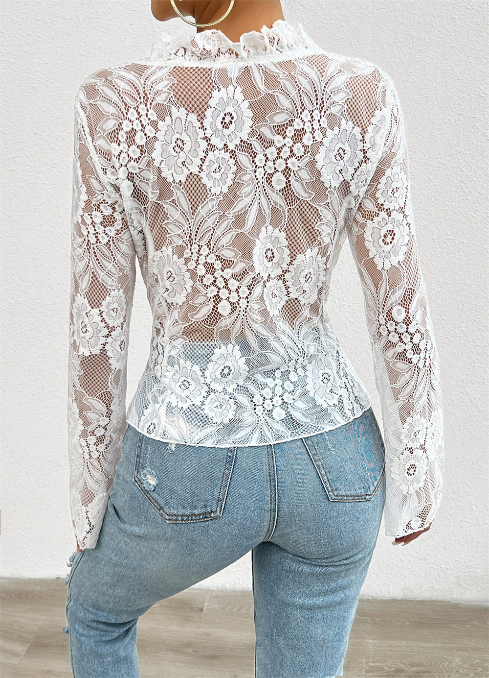 Victorian Lace Ruffle Detail Top 2977