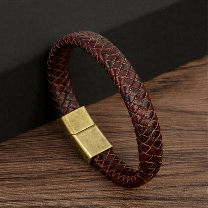 Vintage Style Braided Leather Bracelet 2819