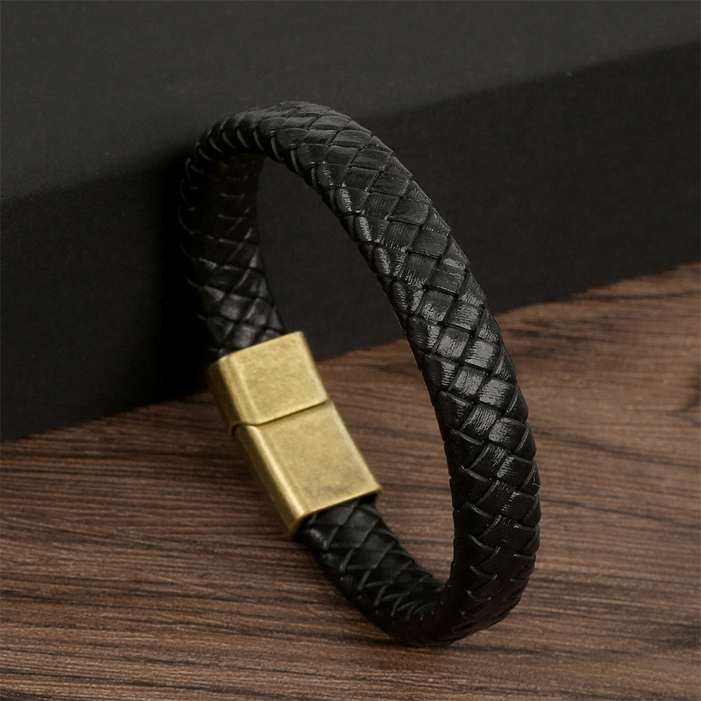 Vintage Style Braided Leather Bracelet 2819