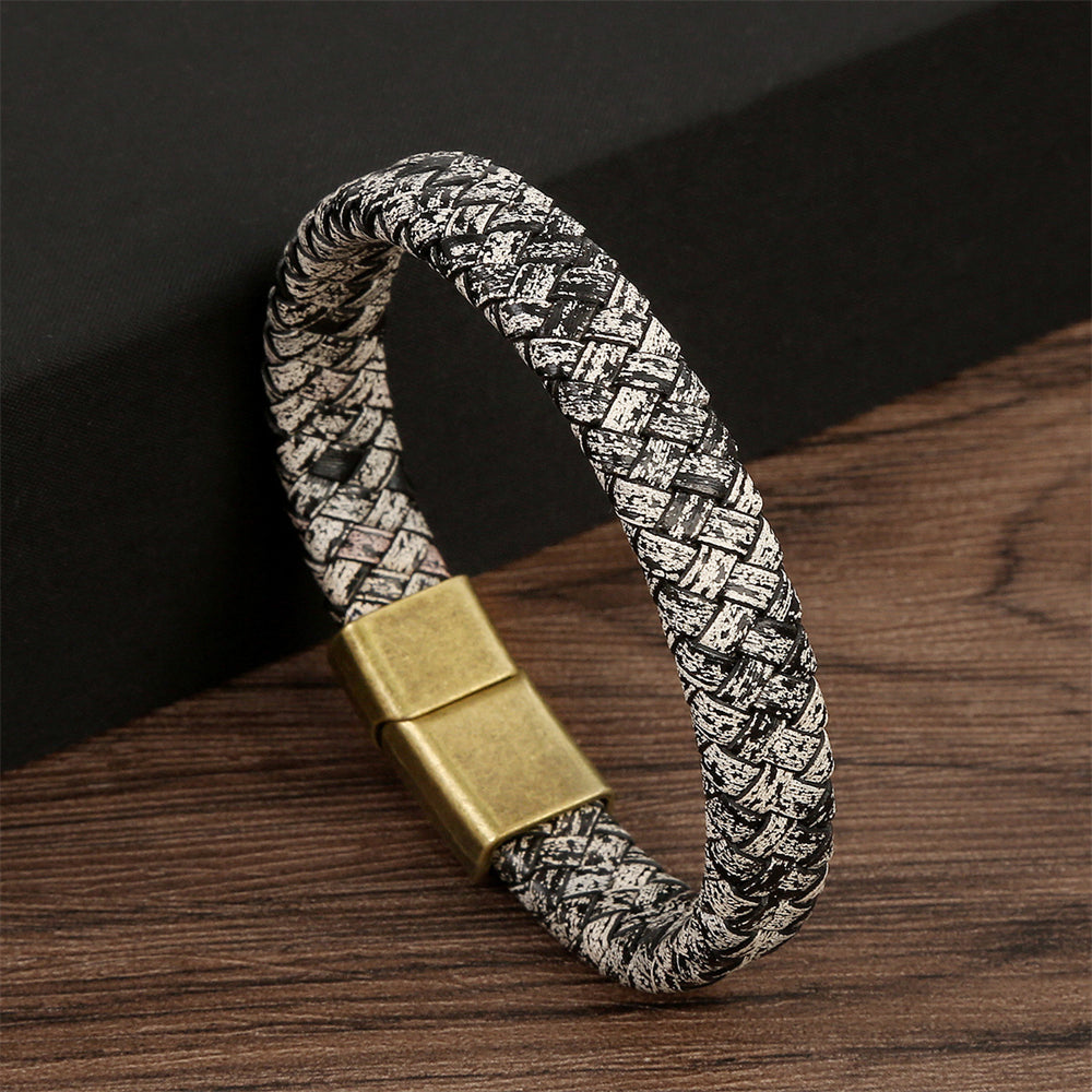 Vintage Style Braided Leather Bracelet 2819