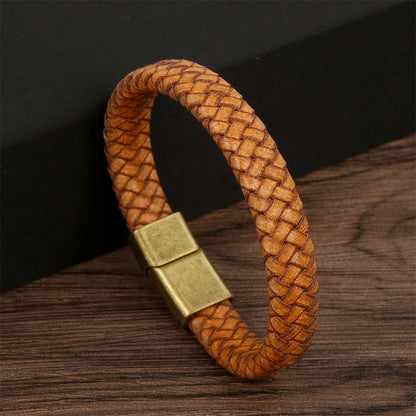 Vintage Style Braided Leather Bracelet 2819