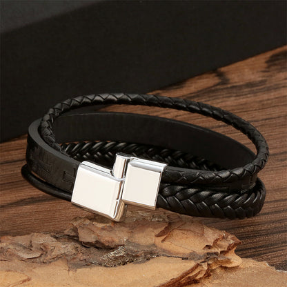 Vintage Style Braided Leather Bracelet 2820