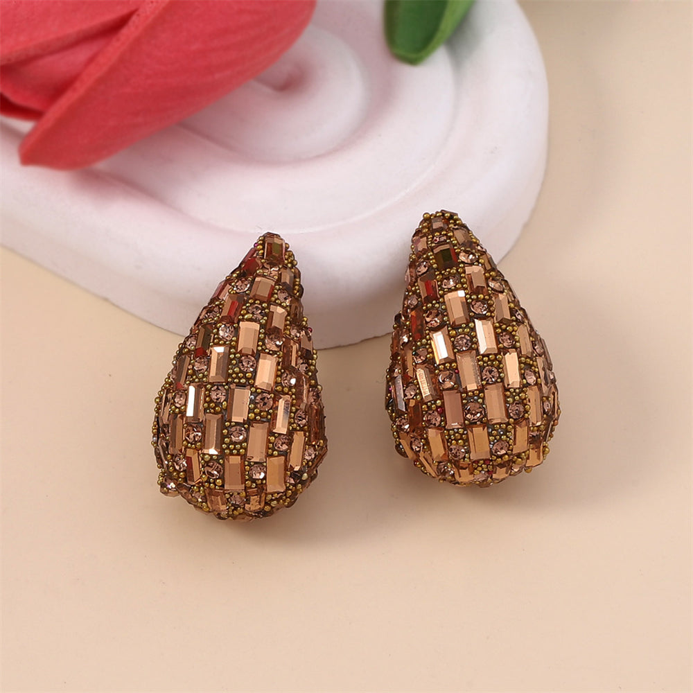 Zircon Teardrop Earrings 2923 Amber