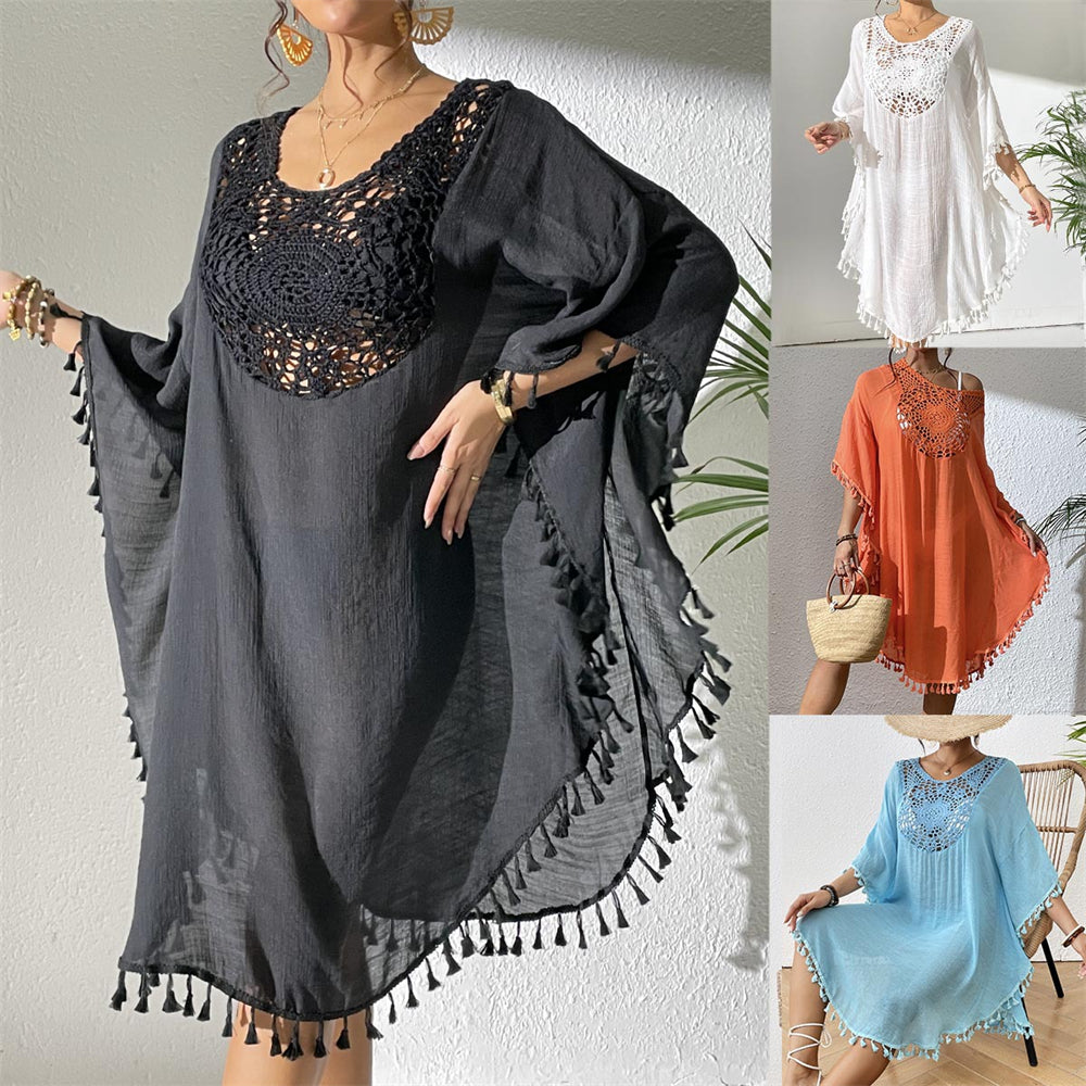 summer dresses with sleeves Cover-Up beach casual dresses 3038 F Mix Color