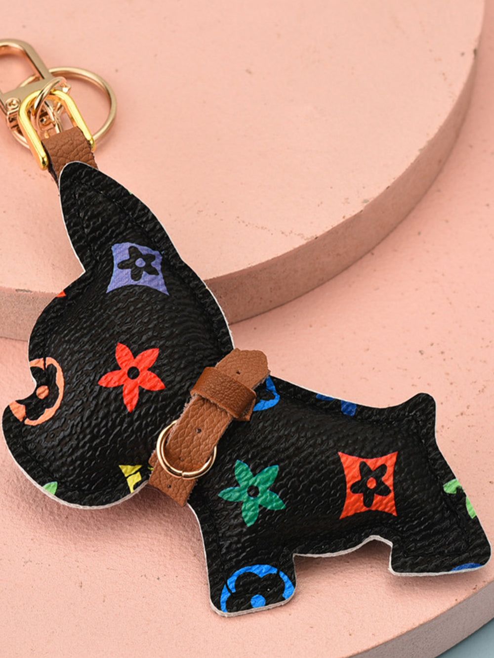 Dog Pattern key Chain Printing Black