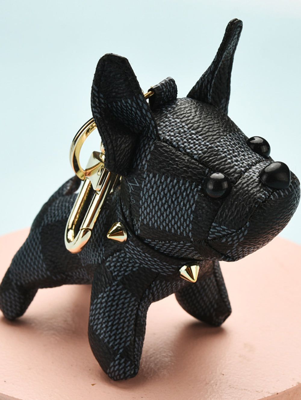 Dog Pattern key Chain Dark gray