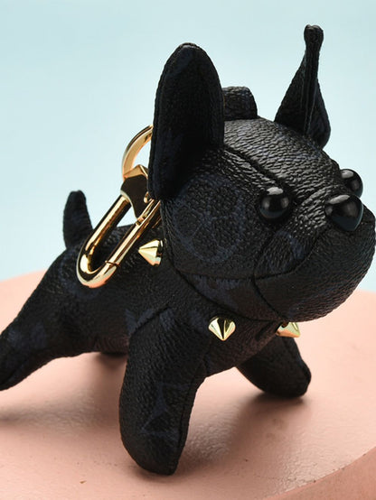 Dog Pattern key Chain Black